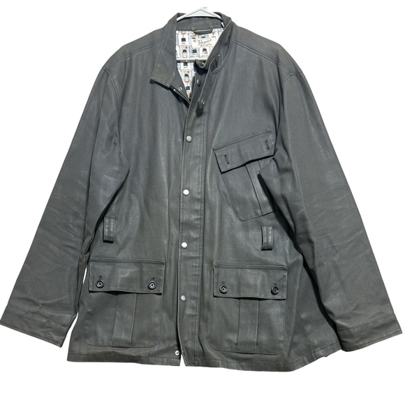 Original Penguin Other - Original Penguin by Munsingwear Jacket Mens XL Gray Field Utility Zip Snap Lined